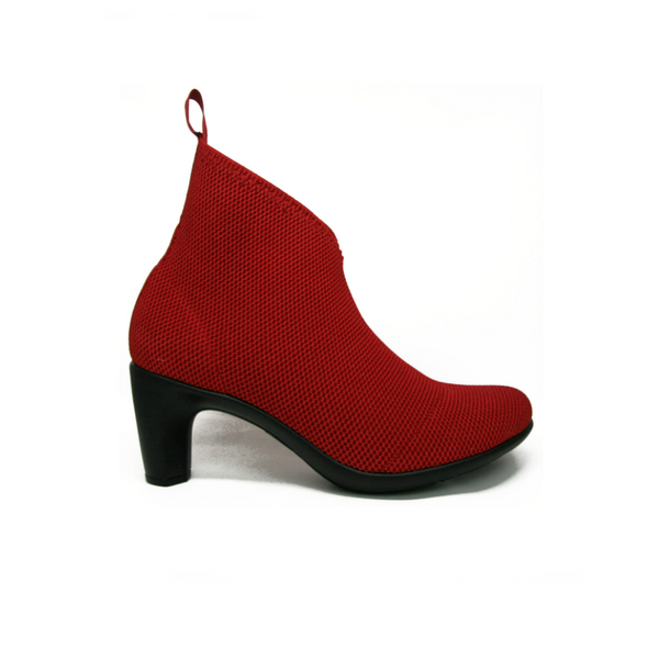 Low heel online red booties