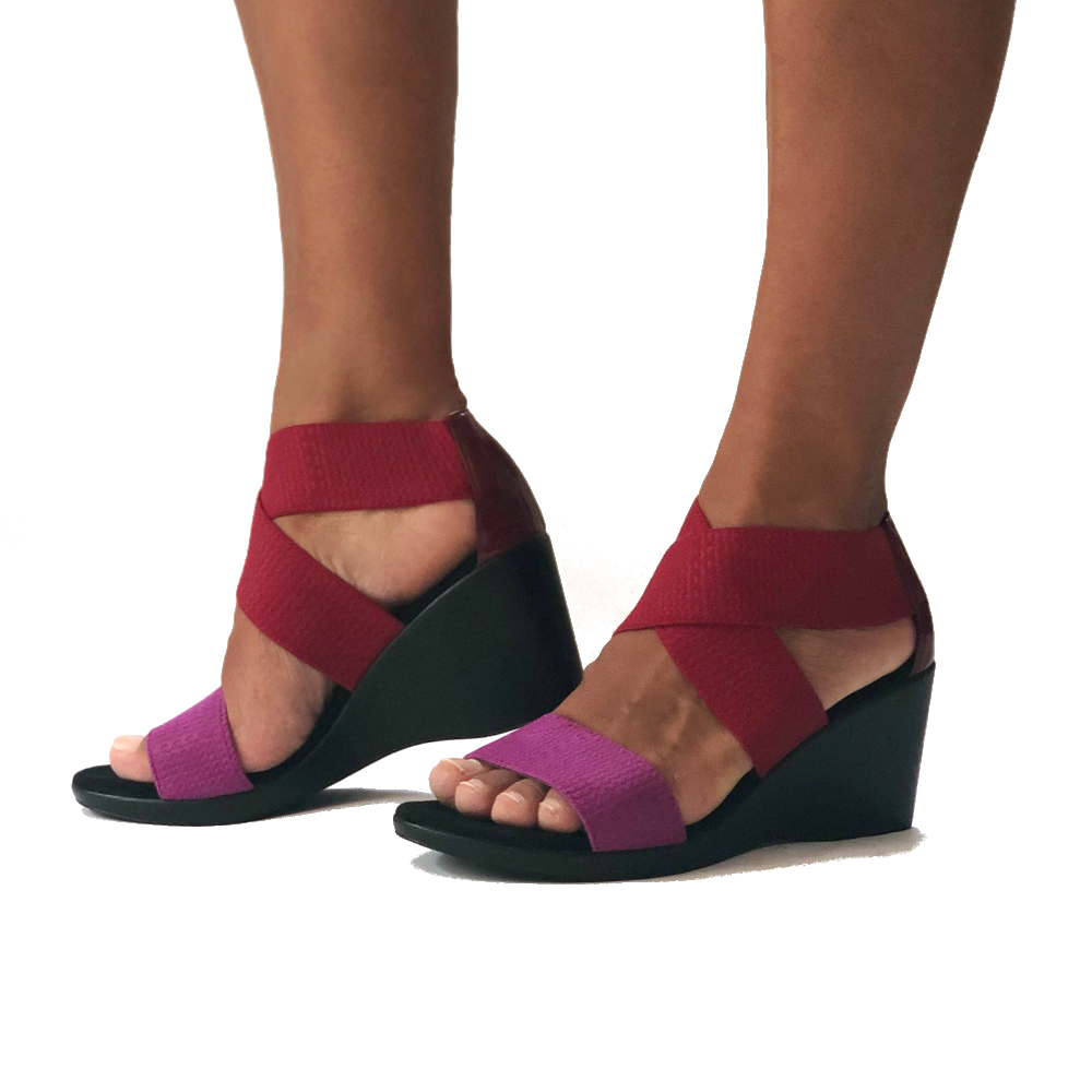 Magenta on sale wedge sandals